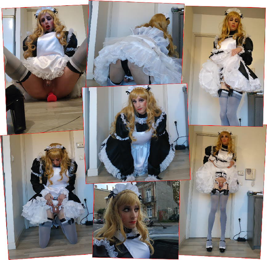 Sissy exposure gallery for French maid Marga