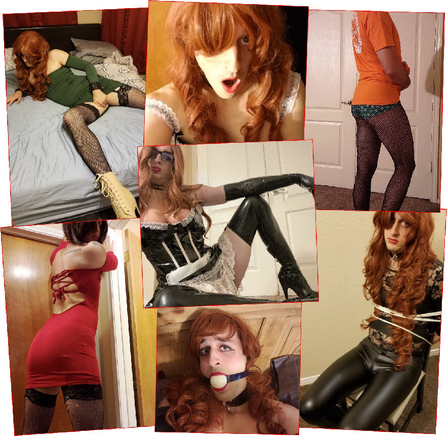 Sissy exposure gallery for kinky French maid Katlyn