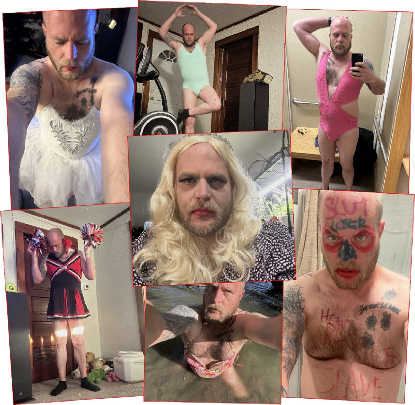 Sissy exposure gallery for bearded transvestite Jared Sissy exposure gallery for bearded transvestite Jared