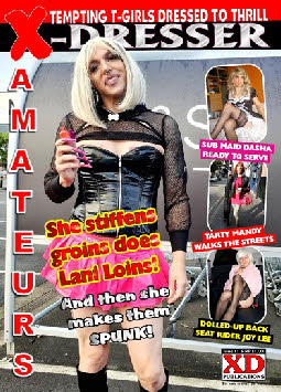 Gorgeous T-girl Lani Loins on the cover of X-DRESSER AMATEURS