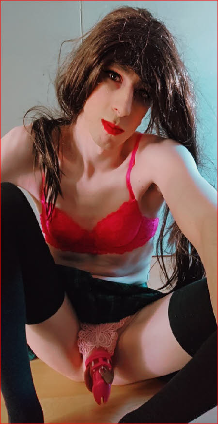 Crossdressing sissy slut Julia locked in chastity Crossdressing sissy slut Julia locked in chastity