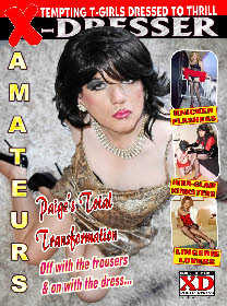 Cute cross-dresser Paige on the cover of T-girl magazine X-DRESSER AMATEURS