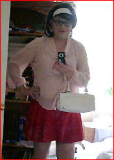 Pathetic pansy Heather fully emasculated in pink blouse and red skirt